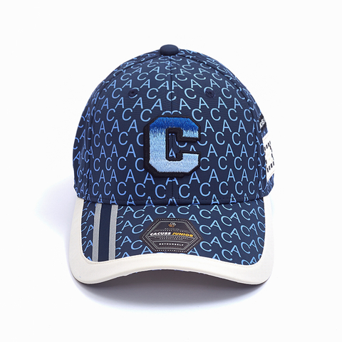 Wholesale Navy Baseball Hats with Monogram Letter Print & 3D Embroidered Logo