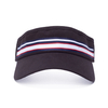 Custom Logo Visor Hat Manufacturer | OEM Open Top Cap with Striped Trim