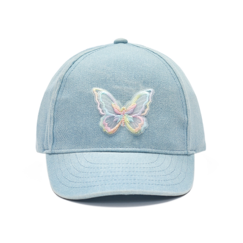 Wholesale Custom Butterfly Denim Baseball Cap for Kids OEM