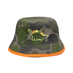 Custom Camo Dinosaur Embroidered Bucket Hats Manufacturer