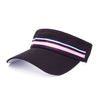 Custom Logo Visor Hat Manufacturer | OEM Open Top Cap with Striped Trim