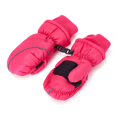 Wholesale Custom Waterproof Ski Mittens | Bright Pink Winter Snow Gloves Supplier