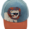Wholesale Kids Denim Caps with Cartoon Lion Embroidery 