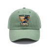 Wholesale Vintage Green Dad Caps with Custom Embroidered & Printed Logo