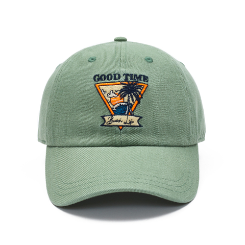 Wholesale Vintage Green Dad Caps with Custom Embroidered & Printed Logo