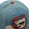 Wholesale Kids Denim Caps with Cartoon Lion Embroidery 