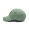 Wholesale Vintage Green Dad Caps with Custom Embroidered & Printed Logo