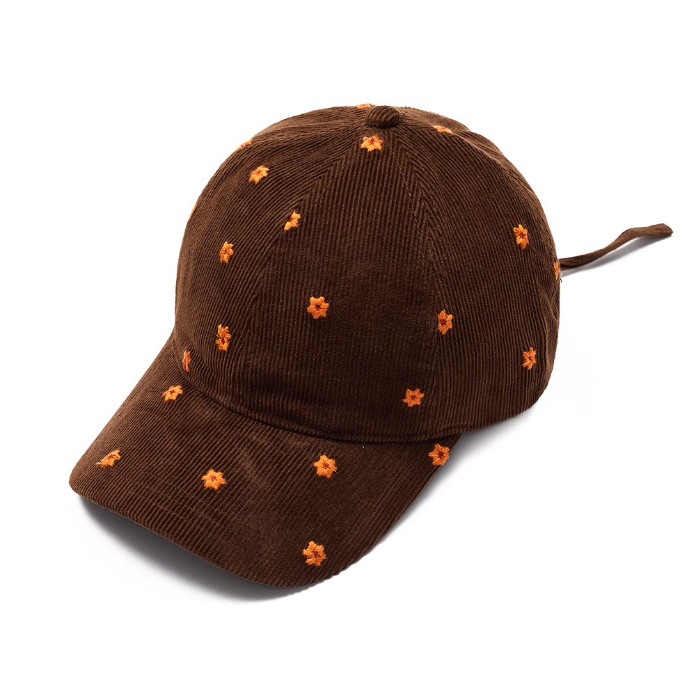 Custom 3D Embroidered Corduroy Dad Hat Manufacturer