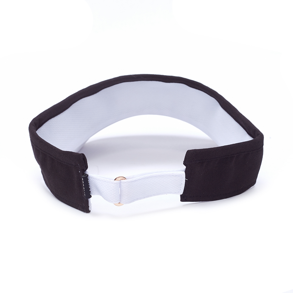 Custom Logo Visor Hat Manufacturer | OEM Open Top Cap with Striped Trim