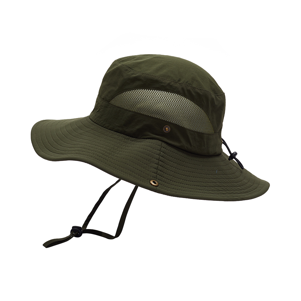 Custom Wide Brim UPF 50 Boonie Hat - OEM ODM Quick Dry Mesh Outdoor Fishing Safari Bucket Hats Wholesale