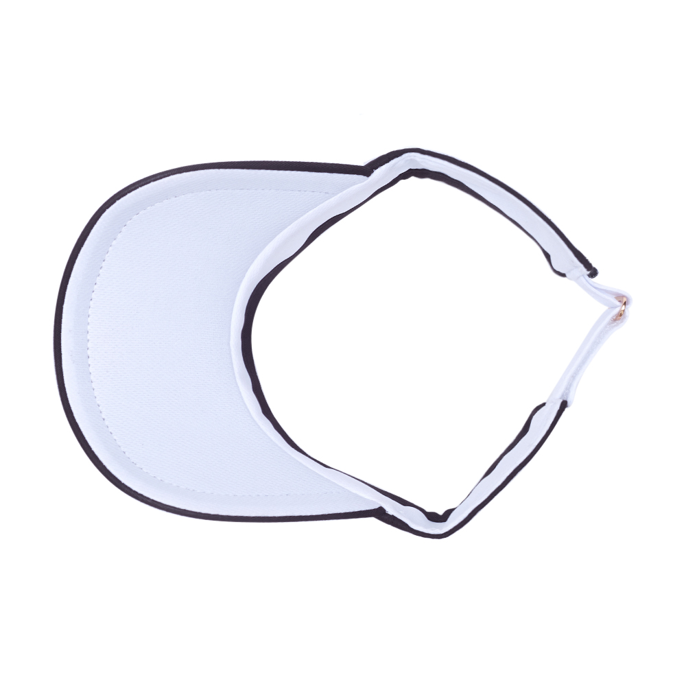 Custom Logo Visor Hat Manufacturer | OEM Open Top Cap with Striped Trim