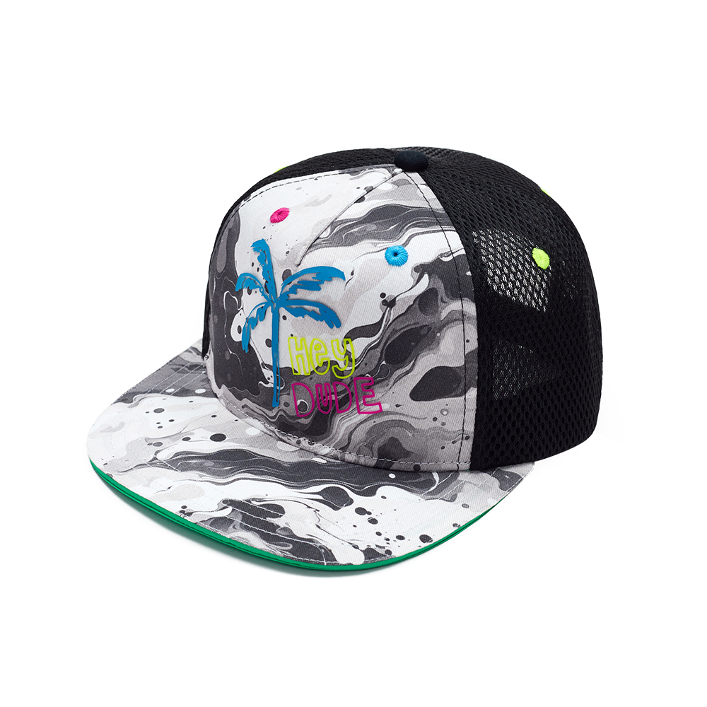 Custom Trucker Hat with Mesh Back and Embroidered Front Panel