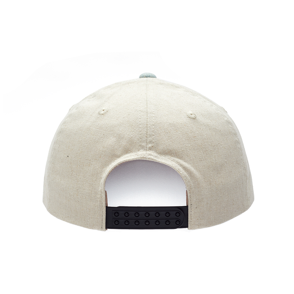Custom Baseball Caps with Cream Canvas & Denim Contrast Letter Embroidery