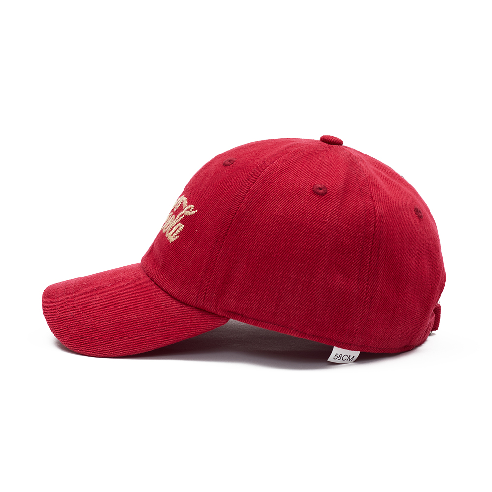 Custom Coca-Cola Licensed Baseball Cap, Wholesale OEM Embroidered Red Cotton Twill Hat Factory