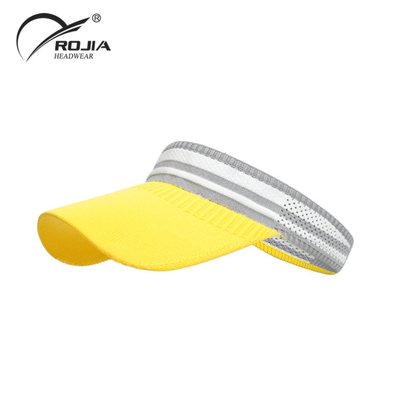 Custom Logo Visor Hat Manufacturer | OEM Colorful Striped Open Top Cap